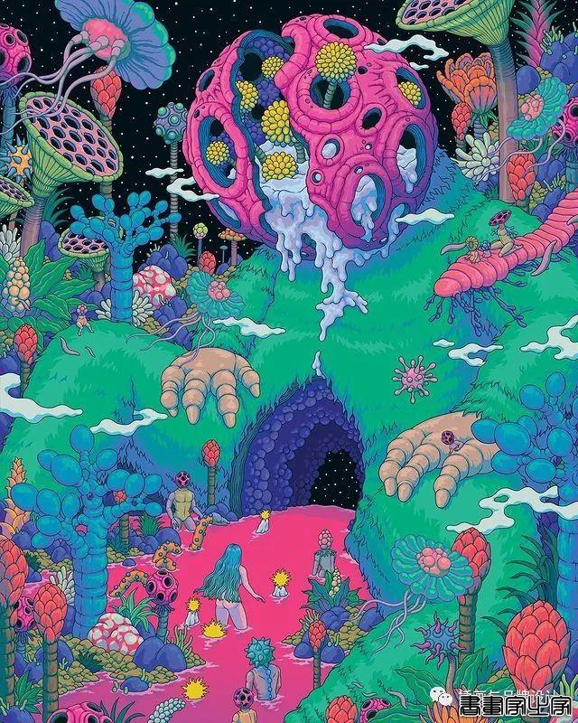 插画丨惊叹了视觉的超现实景观插画，从宏观到微观以超梦幻的形式展现生命的形式-15.jpg