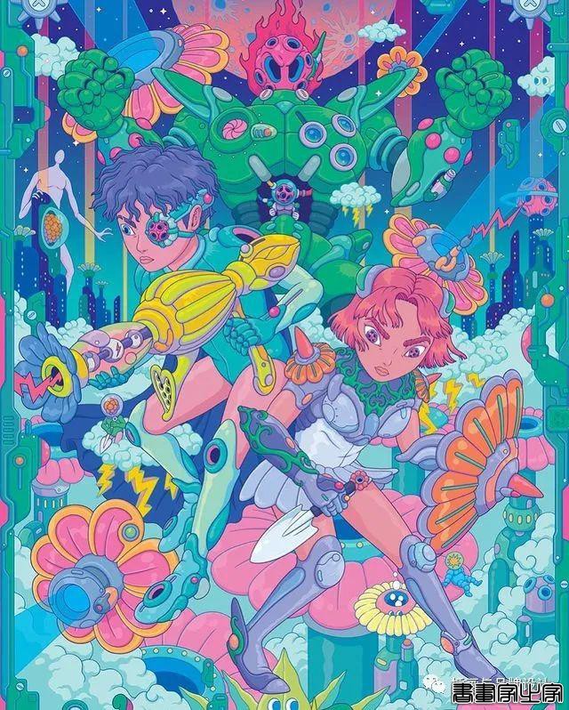 插画丨惊叹了视觉的超现实景观插画，从宏观到微观以超梦幻的形式展现生命的形式-17.jpg