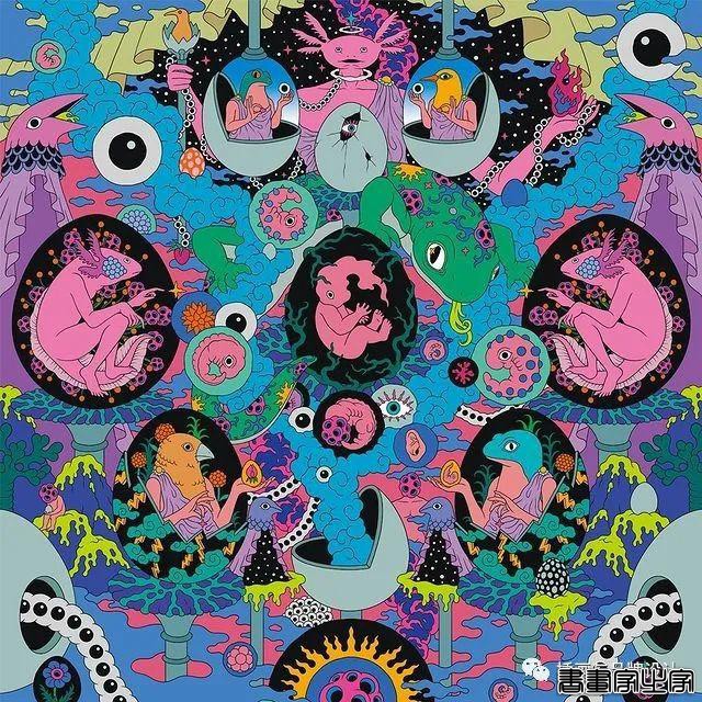 插画丨惊叹了视觉的超现实景观插画，从宏观到微观以超梦幻的形式展现生命的形式-23.jpg