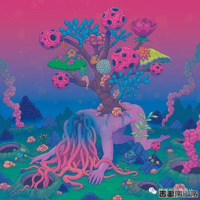 插画丨惊叹了视觉的超现实景观插画，从宏观到微观以超梦幻的形式展现生命的形式-22.jpg