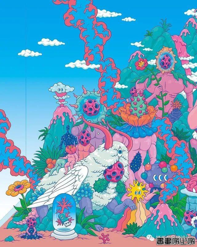 插画丨惊叹了视觉的超现实景观插画，从宏观到微观以超梦幻的形式展现生命的形式-21.jpg
