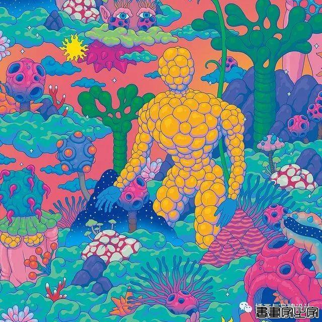 插画丨惊叹了视觉的超现实景观插画，从宏观到微观以超梦幻的形式展现生命的形式-25.jpg