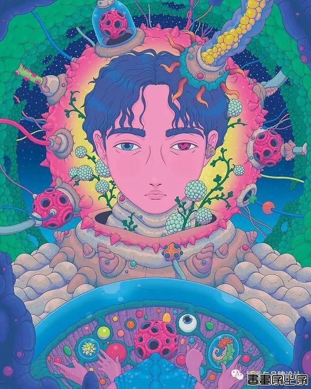 插画丨惊叹了视觉的超现实景观插画，从宏观到微观以超梦幻的形式展现生命的形式-29.jpg