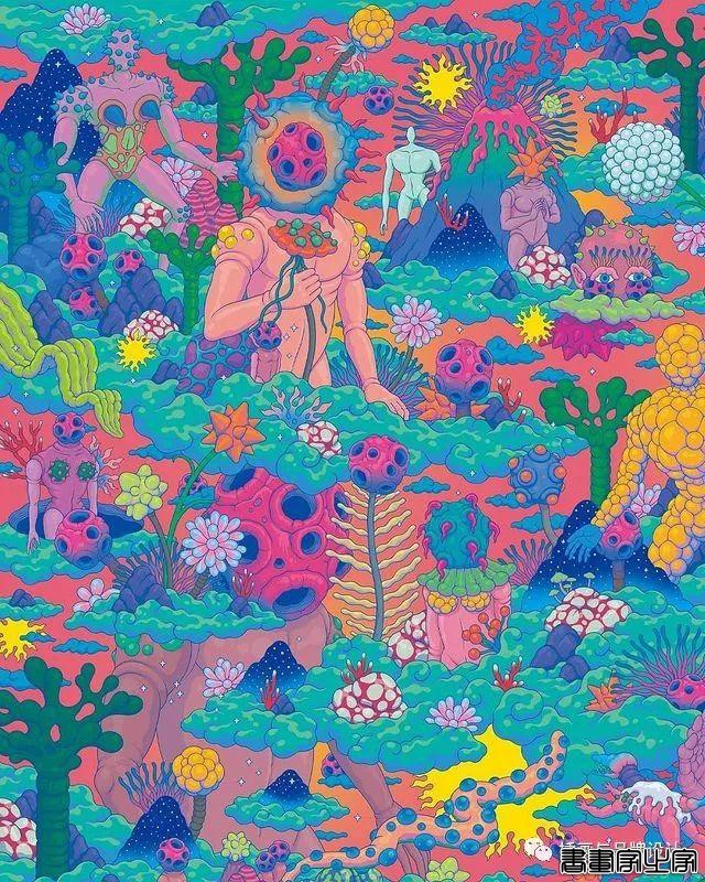 插画丨惊叹了视觉的超现实景观插画，从宏观到微观以超梦幻的形式展现生命的形式-27.jpg