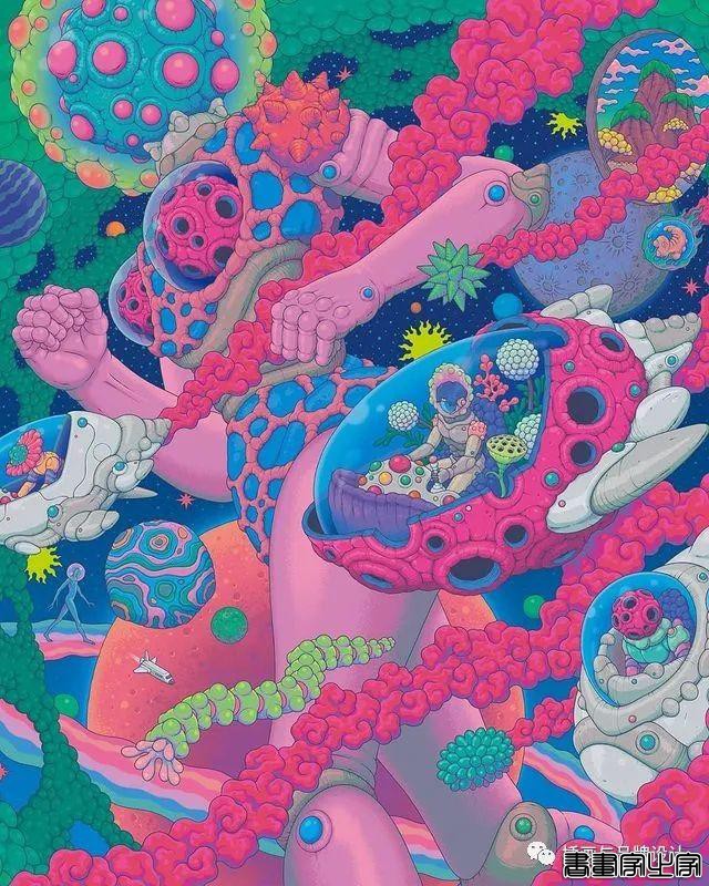 插画丨惊叹了视觉的超现实景观插画，从宏观到微观以超梦幻的形式展现生命的形式-30.jpg