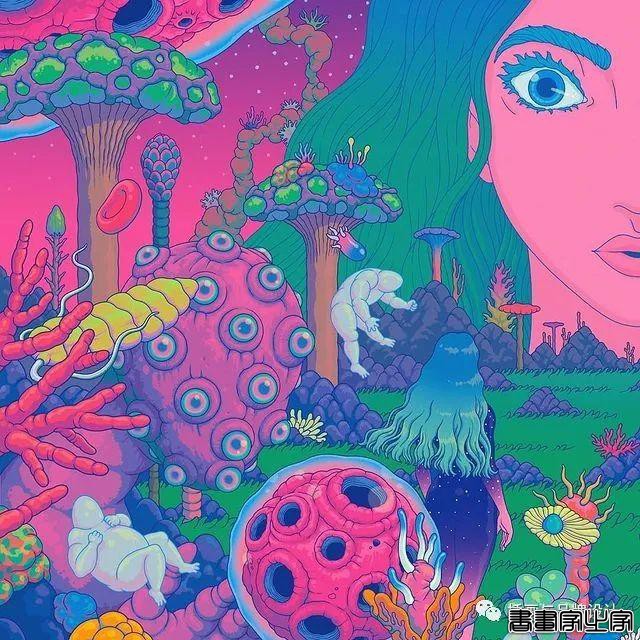 插画丨惊叹了视觉的超现实景观插画，从宏观到微观以超梦幻的形式展现生命的形式-32.jpg