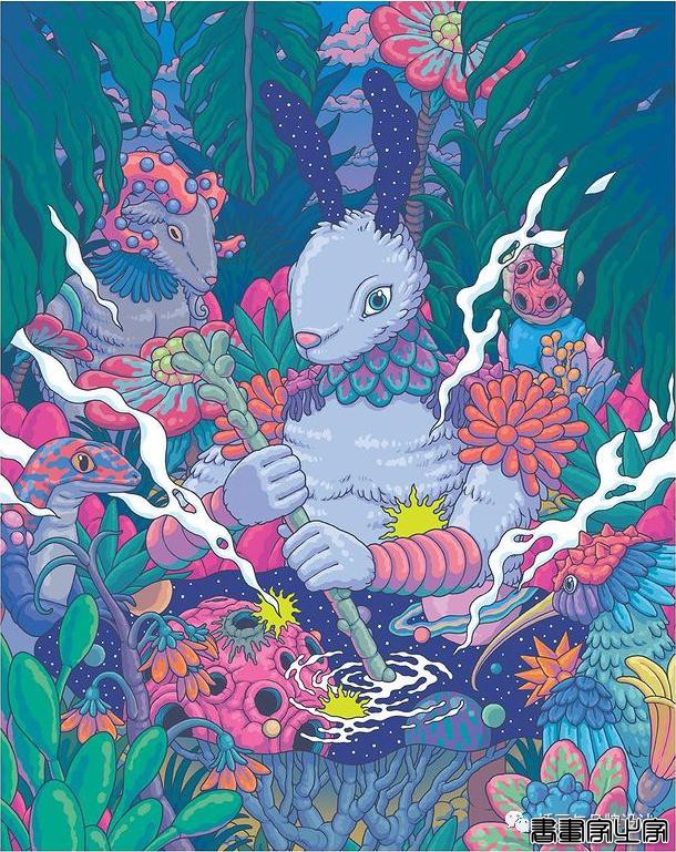 插画丨惊叹了视觉的超现实景观插画，从宏观到微观以超梦幻的形式展现生命的形式-35.jpg