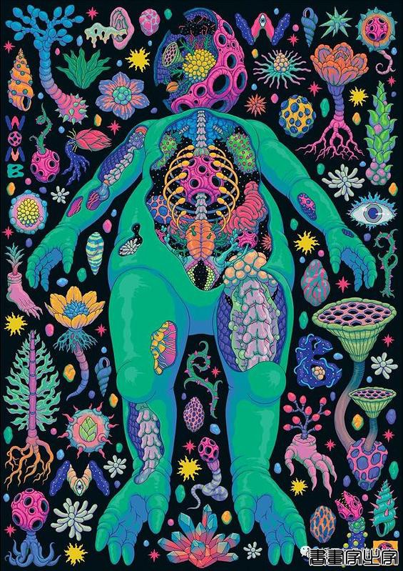 插画丨惊叹了视觉的超现实景观插画，从宏观到微观以超梦幻的形式展现生命的形式-36.jpg