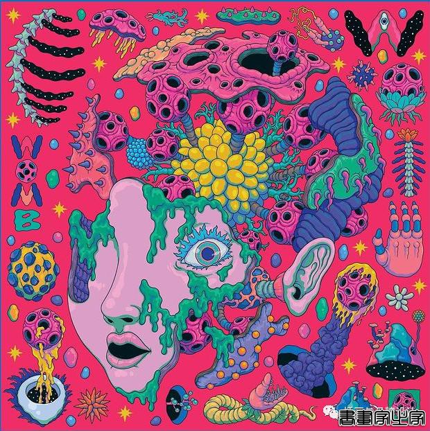 插画丨惊叹了视觉的超现实景观插画，从宏观到微观以超梦幻的形式展现生命的形式-37.jpg