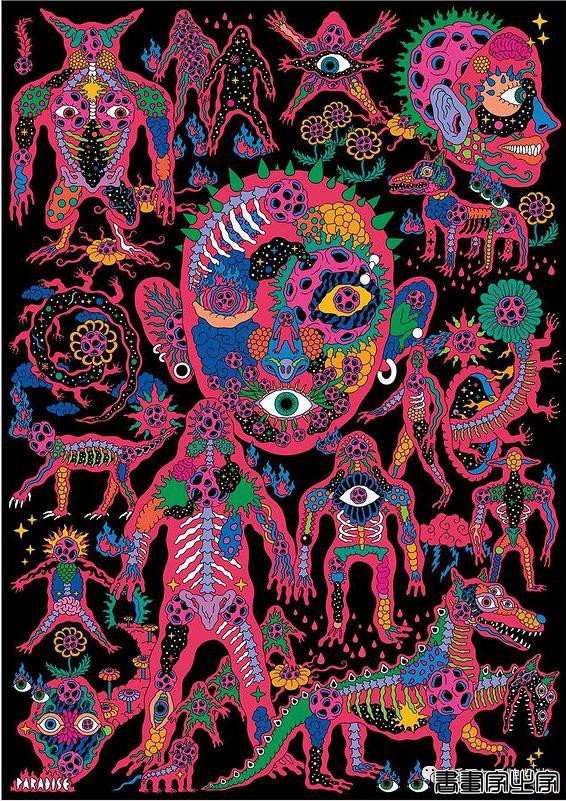 插画丨惊叹了视觉的超现实景观插画，从宏观到微观以超梦幻的形式展现生命的形式-40.jpg