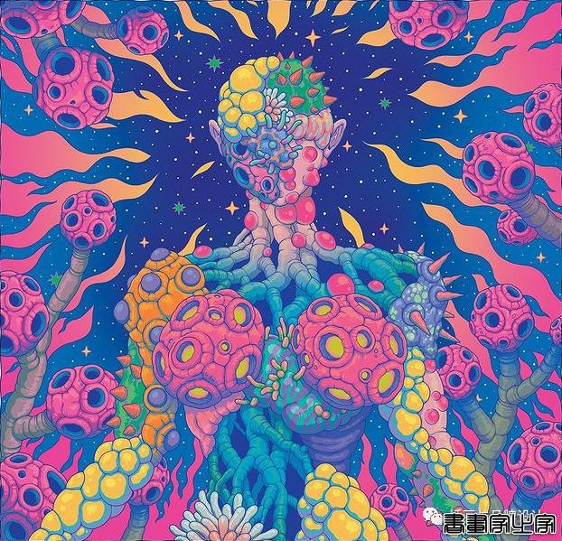 插画丨惊叹了视觉的超现实景观插画，从宏观到微观以超梦幻的形式展现生命的形式-42.jpg