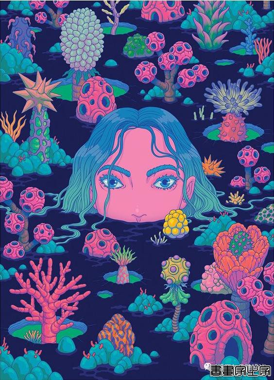 插画丨惊叹了视觉的超现实景观插画，从宏观到微观以超梦幻的形式展现生命的形式-41.jpg