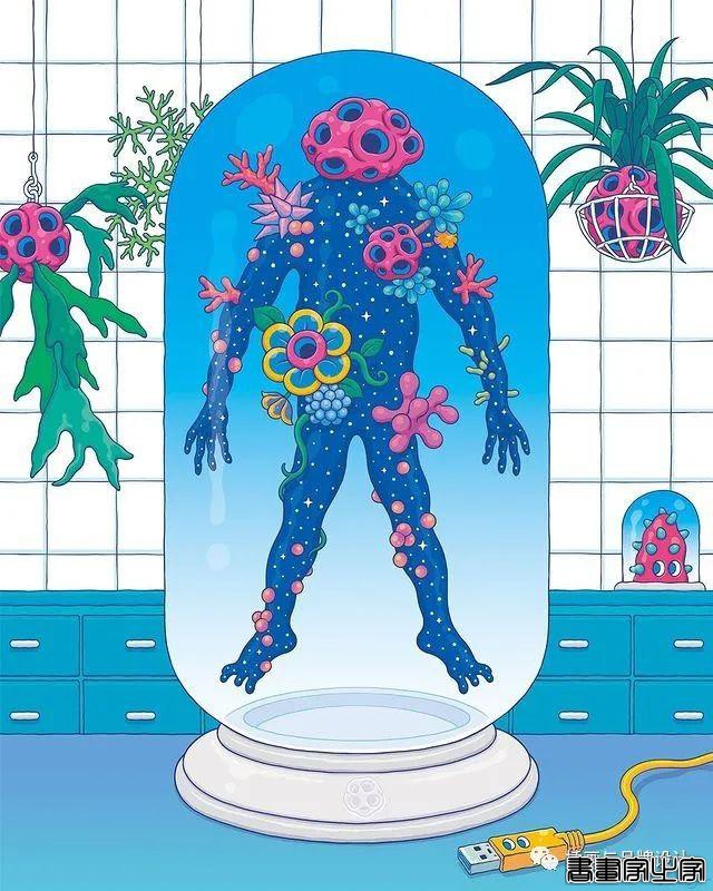 插画丨惊叹了视觉的超现实景观插画，从宏观到微观以超梦幻的形式展现生命的形式-47.jpg
