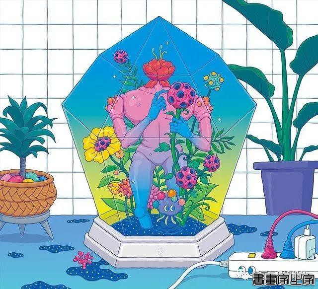 插画丨惊叹了视觉的超现实景观插画，从宏观到微观以超梦幻的形式展现生命的形式-48.jpg