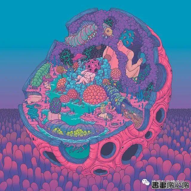 插画丨惊叹了视觉的超现实景观插画，从宏观到微观以超梦幻的形式展现生命的形式-44.jpg