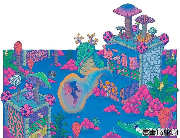 插画丨惊叹了视觉的超现实景观插画，从宏观到微观以超梦幻的形式展现生命的形式-56.jpg