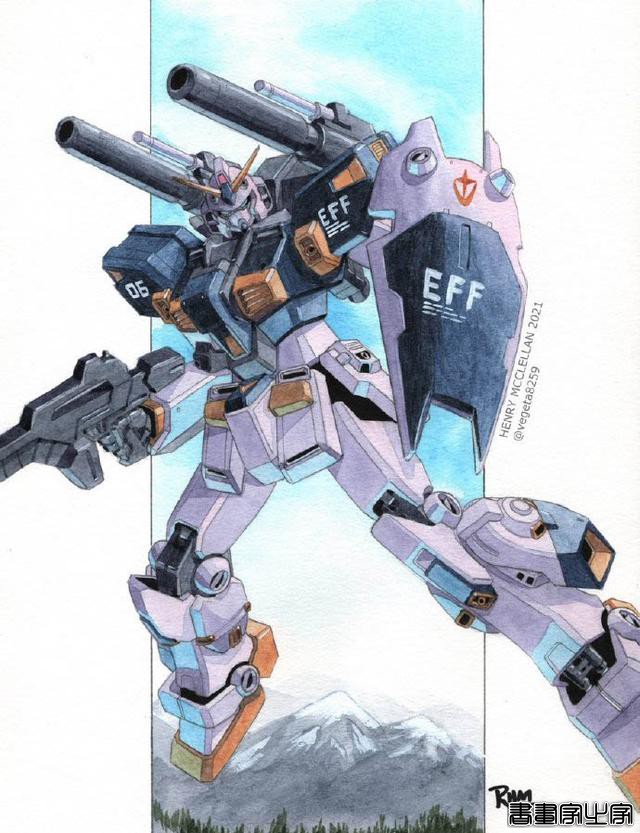 机动战士高达插画，新安洲怎么被烤焦了？-6.jpg