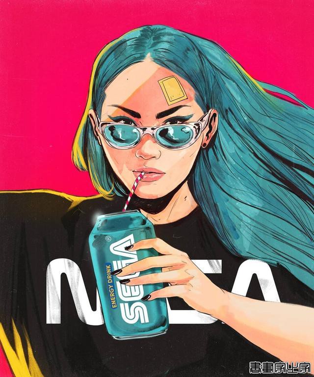 个性鲜明的酷Girl插画，装扮有没有很赛博朋克呢-5.jpg