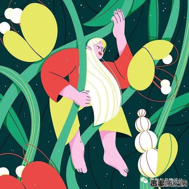 插画丨天马行空的想象，充满流动性的扁平矢量插画-15.jpg