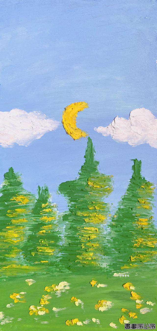 好看的油画风景插画壁纸，这色彩搭配绝了-6.jpg