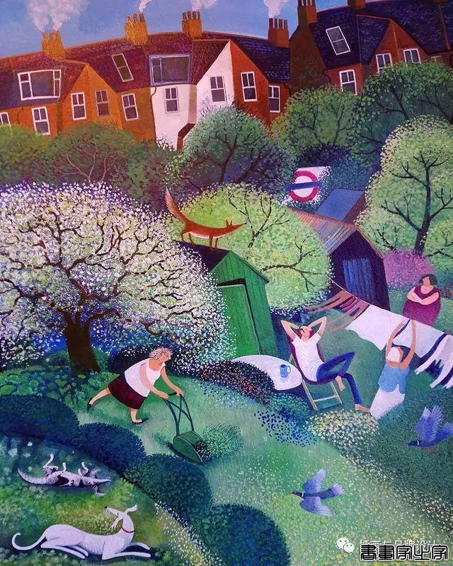 插画丨色彩缤纷明快，富有层次感的童趣画面，将自然美景与人物动物生动搭配-9.jpg
