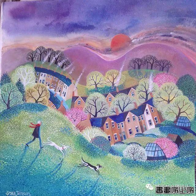 插画丨色彩缤纷明快，富有层次感的童趣画面，将自然美景与人物动物生动搭配-13.jpg