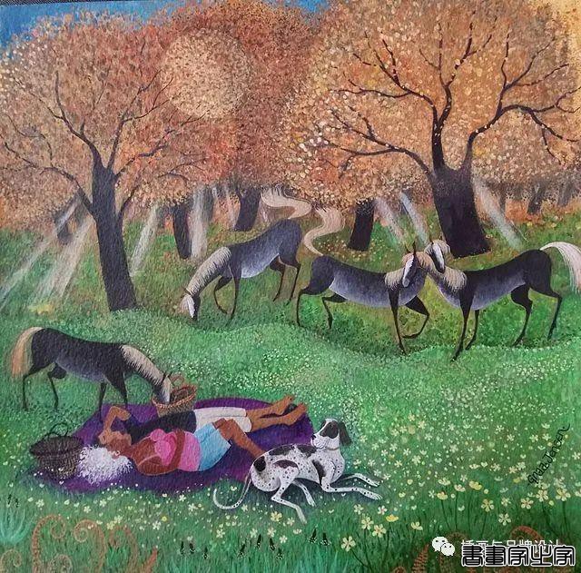插画丨色彩缤纷明快，富有层次感的童趣画面，将自然美景与人物动物生动搭配-20.jpg