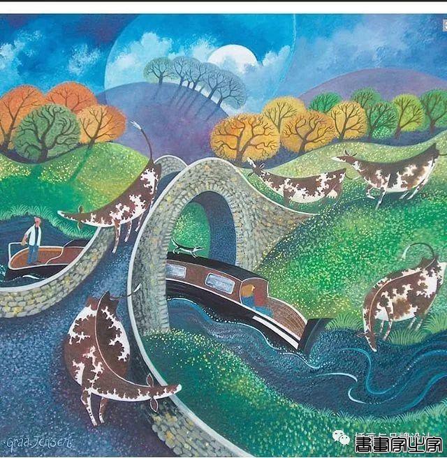 插画丨色彩缤纷明快，富有层次感的童趣画面，将自然美景与人物动物生动搭配-33.jpg