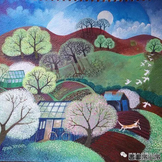 插画丨色彩缤纷明快，富有层次感的童趣画面，将自然美景与人物动物生动搭配-38.jpg