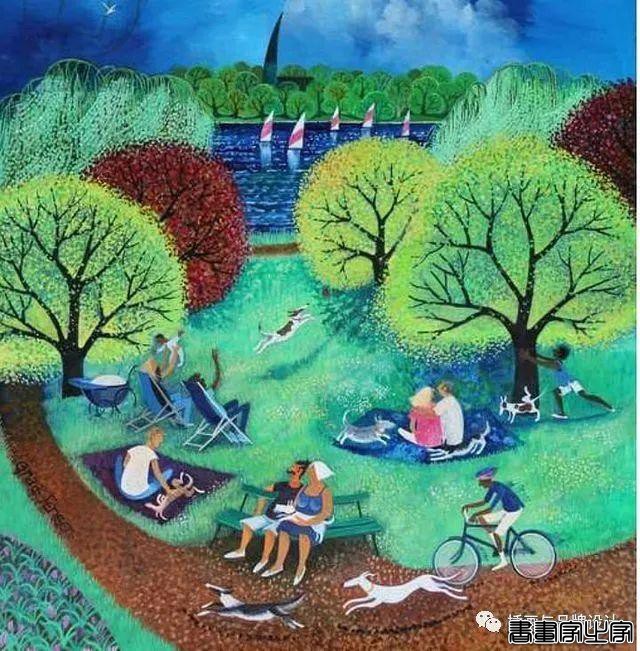 插画丨色彩缤纷明快，富有层次感的童趣画面，将自然美景与人物动物生动搭配-39.jpg