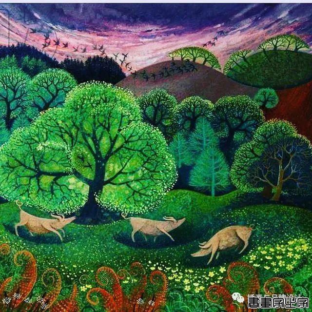 插画丨色彩缤纷明快，富有层次感的童趣画面，将自然美景与人物动物生动搭配-42.jpg