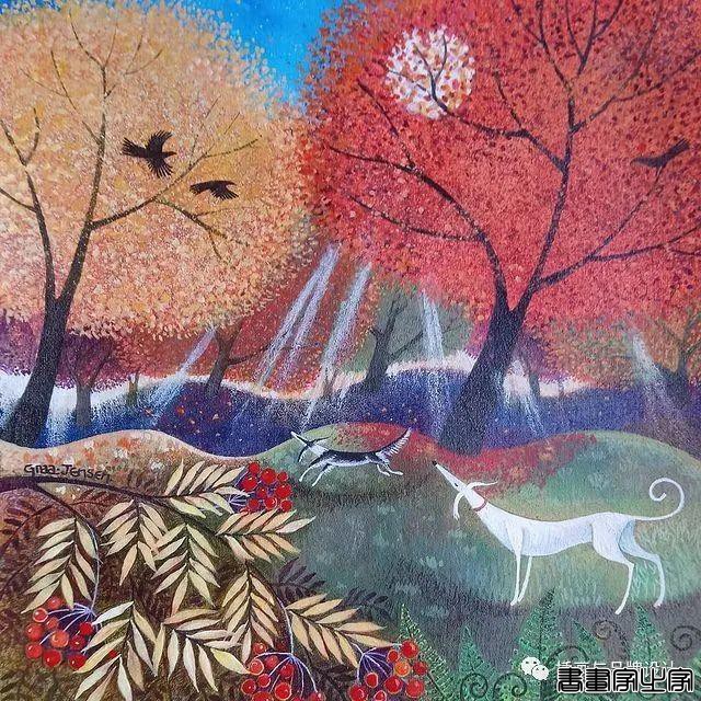 插画丨色彩缤纷明快，富有层次感的童趣画面，将自然美景与人物动物生动搭配-44.jpg