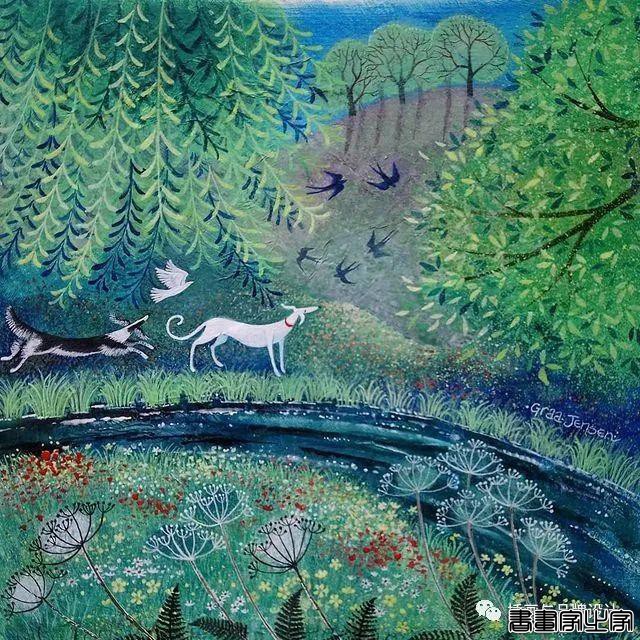 插画丨色彩缤纷明快，富有层次感的童趣画面，将自然美景与人物动物生动搭配-46.jpg