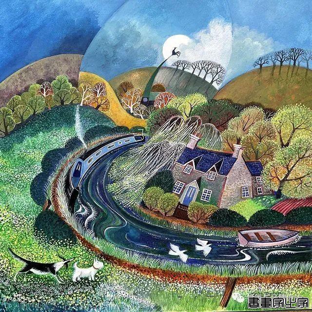 插画丨色彩缤纷明快，富有层次感的童趣画面，将自然美景与人物动物生动搭配-64.jpg