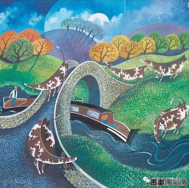插画丨色彩缤纷明快，富有层次感的童趣画面，将自然美景与人物动物生动搭配-72.jpg