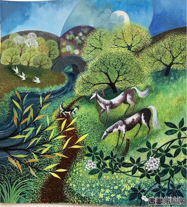 插画丨色彩缤纷明快，富有层次感的童趣画面，将自然美景与人物动物生动搭配-80.jpg