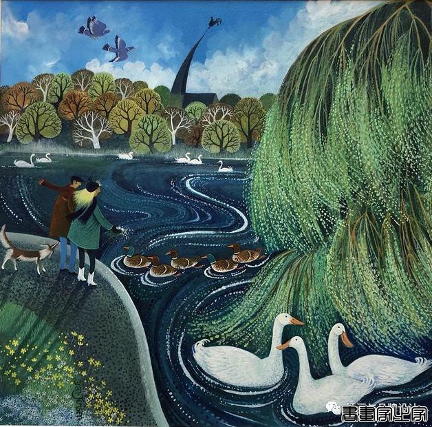 插画丨色彩缤纷明快，富有层次感的童趣画面，将自然美景与人物动物生动搭配-81.jpg