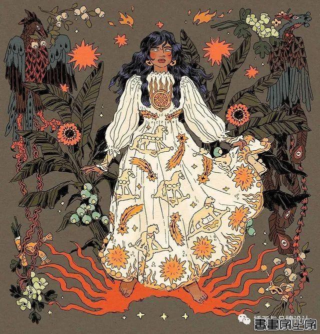 插画丨充满迷幻色彩的插图，用不同版本的色调变化和着色在笔下诞生了无数大胆细腻的女性角色-16.jpg