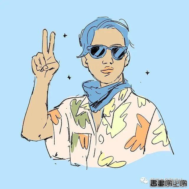 插画丨充满迷幻色彩的插图，用不同版本的色调变化和着色在笔下诞生了无数大胆细腻的女性角色-46.jpg