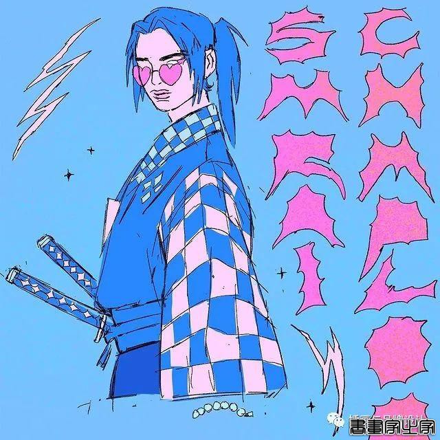 插画丨充满迷幻色彩的插图，用不同版本的色调变化和着色在笔下诞生了无数大胆细腻的女性角色-52.jpg