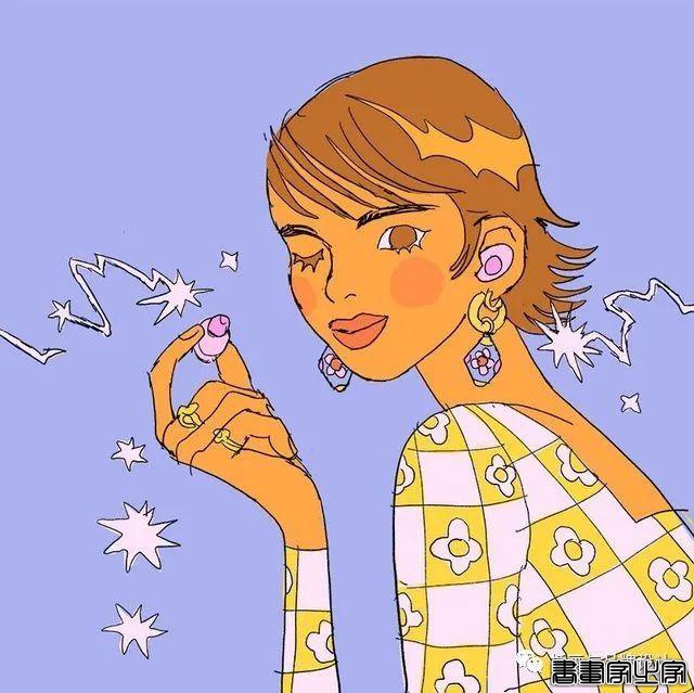 插画丨充满迷幻色彩的插图，用不同版本的色调变化和着色在笔下诞生了无数大胆细腻的女性角色-73.jpg