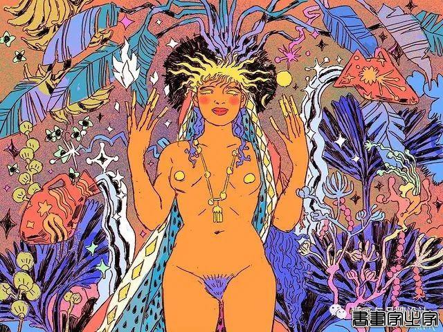 插画丨充满迷幻色彩的插图，用不同版本的色调变化和着色在笔下诞生了无数大胆细腻的女性角色-83.jpg