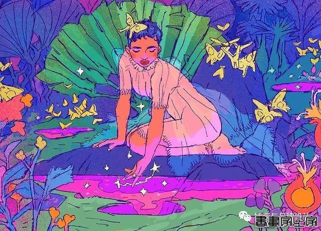 插画丨充满迷幻色彩的插图，用不同版本的色调变化和着色在笔下诞生了无数大胆细腻的女性角色-84.jpg