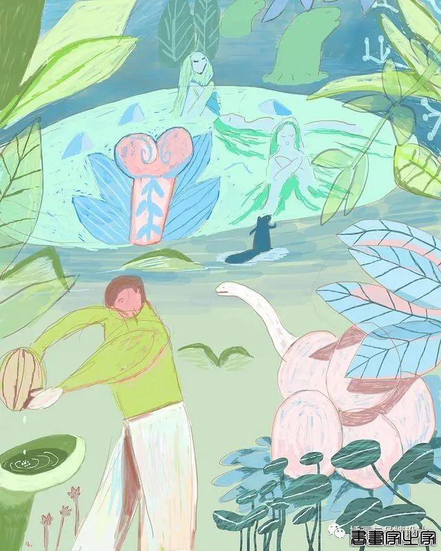 插画丨诗情画意的拼贴插图，细腻的肌理，夸张自由的线条，别具一格的人物角色-10.jpg