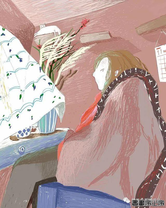 插画丨诗情画意的拼贴插图，细腻的肌理，夸张自由的线条，别具一格的人物角色-14.jpg