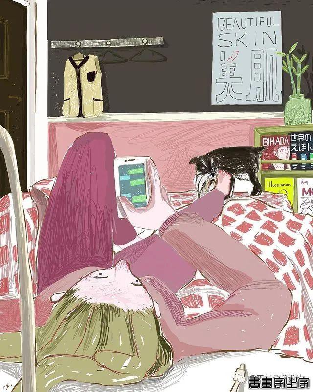 插画丨诗情画意的拼贴插图，细腻的肌理，夸张自由的线条，别具一格的人物角色-15.jpg