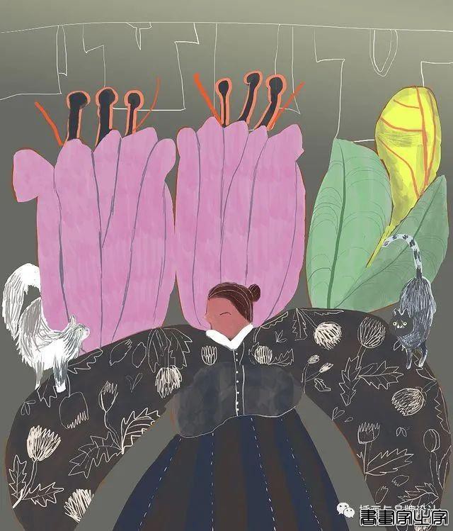 插画丨诗情画意的拼贴插图，细腻的肌理，夸张自由的线条，别具一格的人物角色-20.jpg