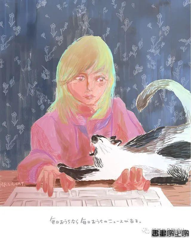 插画丨诗情画意的拼贴插图，细腻的肌理，夸张自由的线条，别具一格的人物角色-51.jpg