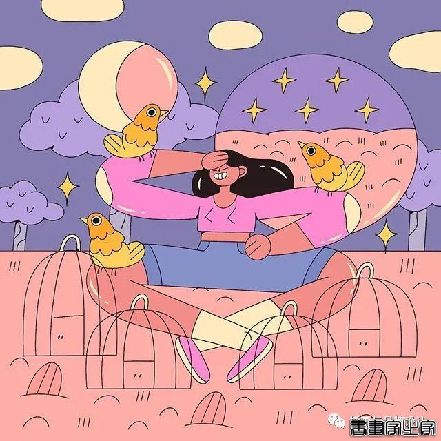 插画丨扁平活力的日常脑洞，生活在她手中变得奇幻又有趣-4.jpg