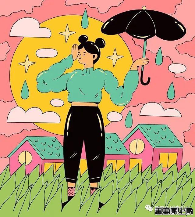 插画丨扁平活力的日常脑洞，生活在她手中变得奇幻又有趣-5.jpg